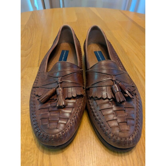 Giorgio Brutini Brown Leather Loafers - Picture 1 of 8